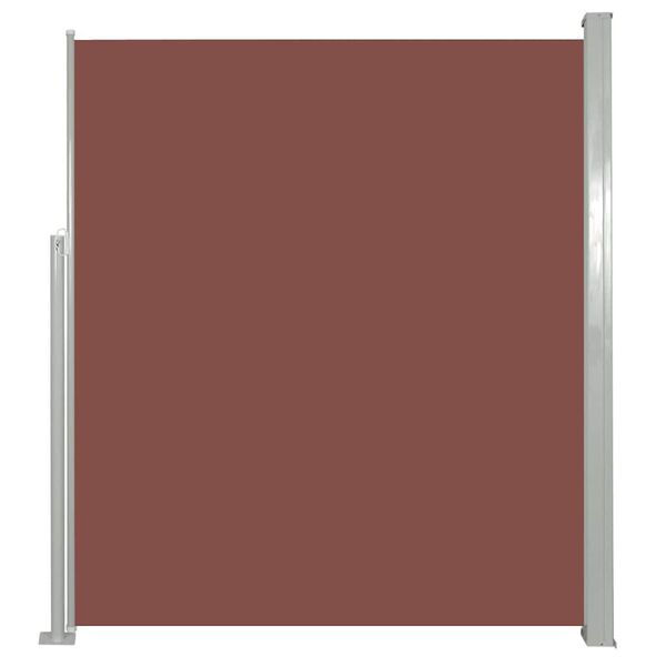 vidaXL Side Awning Brown Steel frame, 100% polyester with PU coating