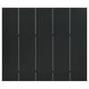 vidaXL 5-Panel Room Divider Black 78.7"x70.9" Steel