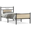 vidaXL Bed Frame Sonoma Oak Engineered wood and steel Small Single
