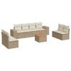 vidaXL Patio Sofa Set Set of 9 Beige PE rattan Large Modular