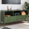 vidaXL TV Cabinet Olive Green Cold-rolled Steel Medium Adjustable Feet