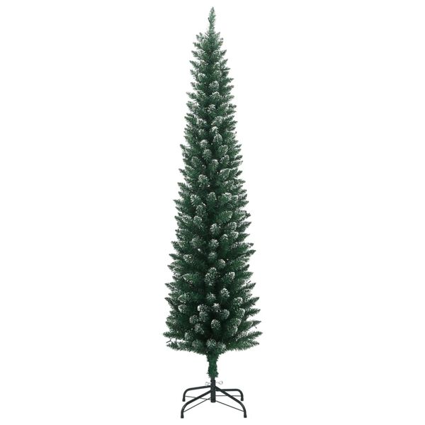 vidaXL Artificial Slim Christmas Tree 300 LEDs 82.7"