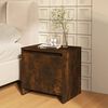 vidaXL Bedside Cabinet Smoked oak Engineered wood Standard