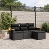 vidaXL Garden Sofa Set Black