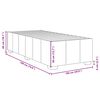 vidaXL Bed Frame Light Gray Polyester, Plywood, Engineered Wood Twin
