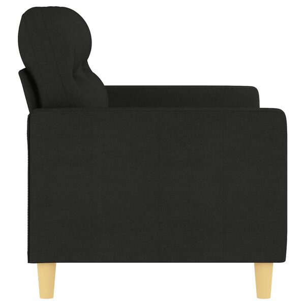 vidaXL 2-seater Sofa Black Fabric (100% polyester), metal, textilene