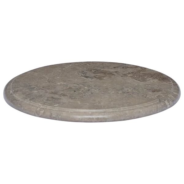 vidaXL Table Top Gray Ø15.7"x1" Marble