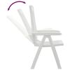 vidaXL Garden Reclining Chair Set of 2 White Polypropylene (PP) Medium