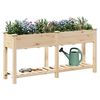 vidaXL Garden Planter Beige 63.58 x 17.72 x 30.12 in Solid Fir Wood