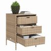 vidaXL Garden Storage Cabinet Beige PE Rattan Medium
