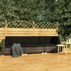 vidaXL 3 Piece Patio Sofa Set with Cushions Poly Rattan Gray