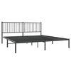 vidaXL Bed Frame Black Powder-coated steel King Bed Frame Rectangular