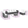 vidaXL Garden Sofa Set Black