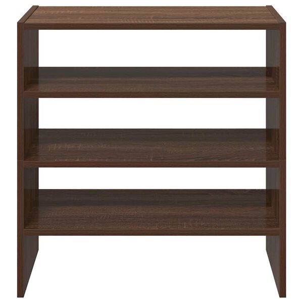 vidaXL Shoe Rack Set of 2 Brown oak Engineered wood Standard Stackable
