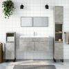 vidaXL Bathroom Cabinet With Mirror Concrete Gray Engineered Wood, Acrylic