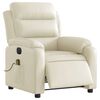 vidaXL Electric Massage Recliner Chair Cream Faux Leather