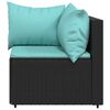 vidaXL Patio Lounge Set Black, Water blue