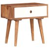 vidaXL Bedside Table Brown Solid Acacia wood 17.7x11.8x17.7 in Modern