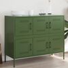 vidaXL Sideboard Olive Green Cold-Rolled Steel Medium Adjustable Feet