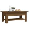 vidaXL Coffee Table Brown Oak Engineered Wood 40.2 in x 21.7 in x 16.5 in