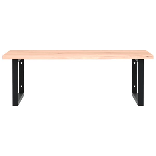 vidaXL Basin Shelf Wall Mounted Steel and Solid Wood Oak