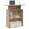 vidaXL Reception Desk Artisan Oak Engineered Wood 39.4 in Reception Desk