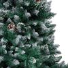 vidaXL Christmas Tree Green and White PVC and Steel Medium