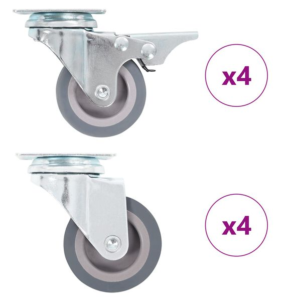 vidaXL 8 pcs Swivel Casters 1.97 " (2x143436)