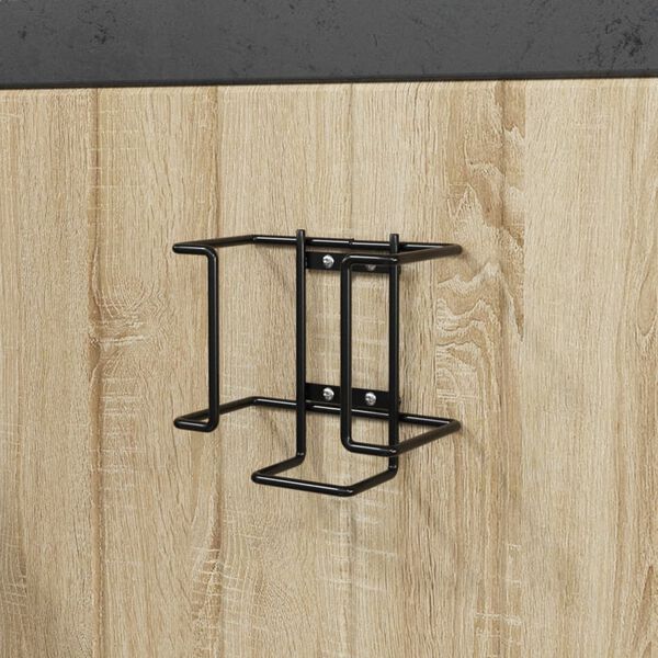 vidaXL Salt Lick Holder Black Steel Standard Durable Salt Lick Holder