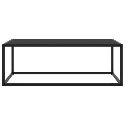vidaXL Coffee Table Black with Black Glass 39.4"x19.7"x13.8"