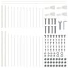 vidaXL Garden Fence 8 pcs White 66.93 x 74.80 in Powder-Coated Steel