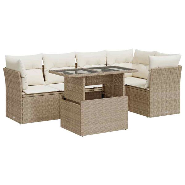 vidaXL Garden Sofa Set Beige