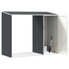 vidaXL Garden Shed Anthracite Galvanized Steel Medium Garden Shed