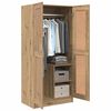 vidaXL Wardrobe Artisian Oak 32.48 x 20.28 x 70.87 in Engineered Wood