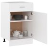 vidaXL Drawer Bottom Cabinet White Engineered wood Kitchen Cabinet