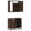 vidaXL Bathroom Furniture Set Brown oak Engineered wood Medium