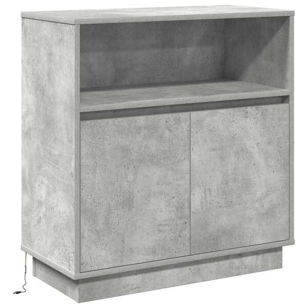 vidaXL LED Sideboard Concrete grey 27.95 x 13.58 x 29.53 in