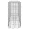 vidaXL Gabion Wall with Covers Galvanized Steel 118"x19.7"x39.4"
