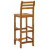 vidaXL Bar Stool Set of 4 Natural wood Solid acacia wood Standard