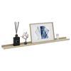 vidaXL Wall Shelf Set of 4 White and Sonoma Oak MDF Medium