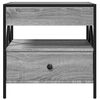 vidaXL Coffee Table Grey Sonoma Engineered wood, Glass, Metal