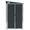 vidaXL Garden Shed Anthracite Galvanized steel 46.5 x 76.4 x 70.1 in