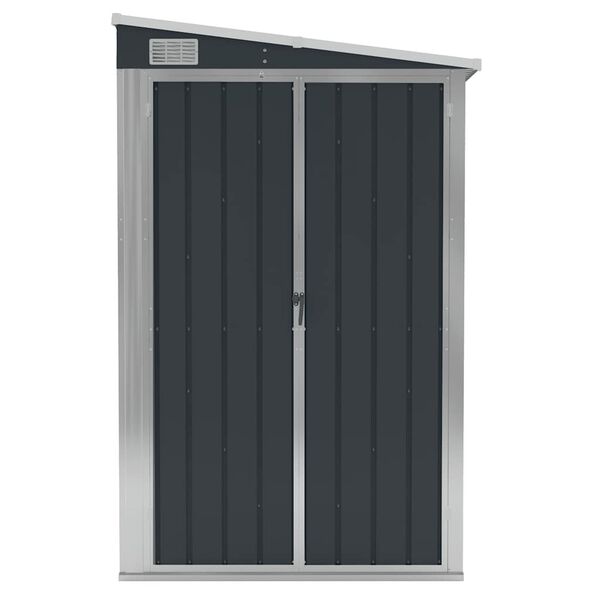vidaXL Garden Shed Anthracite Galvanized steel 46.5 x 76.4 x 70.1 in