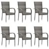 vidaXL Dining Set Grey Solid acacia wood Large Stackable Dining Set