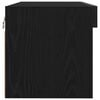 vidaXL TV Cabinet Set Wall-mounted Black Oak 31.50 x 11.81 x 11.81 in