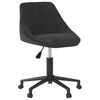 vidaXL Dining Chair Black Velvet (100% polyester), steel Standard