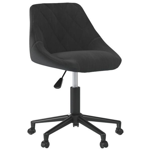vidaXL Dining Chair Black Velvet (100% polyester), steel Standard