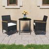 vidaXL Bistro Set Black, Cream
