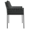 vidaXL Garden Chair Set of 2 Black PE rattan 21.3x24.0x32.7 in Durable