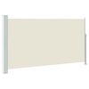 vidaXL Side Awning Cream Polyester (Screen), Steel (Stand) 63x118 in